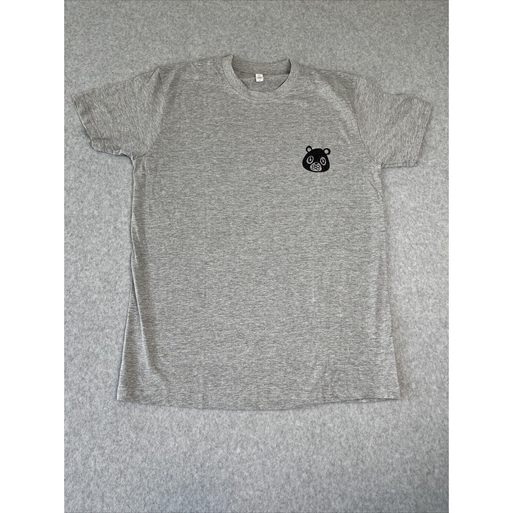 OWNYC Teddy Bear Rhinestone Shirt Men’s Size Medium Streetwear NYC Grey - Picture 1 of 6